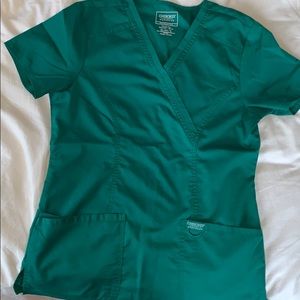Cherokee hunter green scrub top